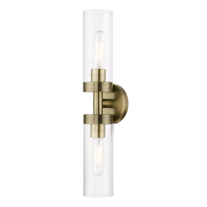 Livex Lighting 16172-01 Two Light Vanity Sconce, Antique Brass