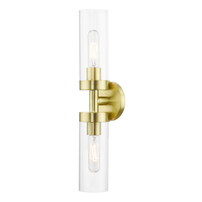 Livex Lighting 16172-12 Two Light Vanity Sconce, Satin Brass
