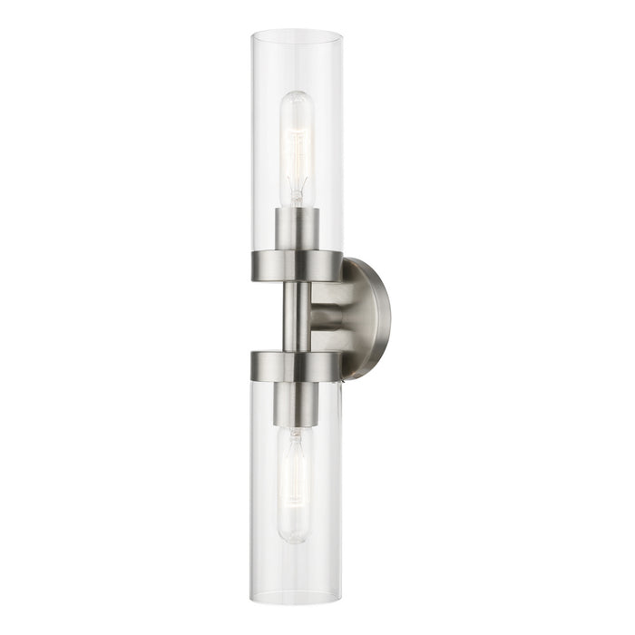 Livex Lighting 16172-91 Two Light Vanity Sconce, Brushed Nickel