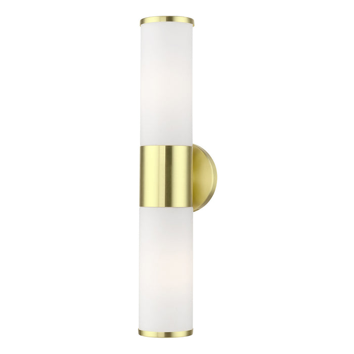 Livex Lighting 16562-12 Two Light Vanity Sconce, Satin Brass