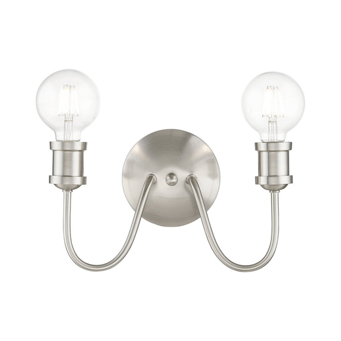 Livex Lighting 16572-91 Two Light Vanity Sconce, Brushed Nickel