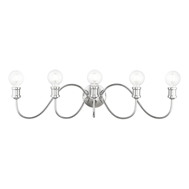 Livex Lighting 16575-05 Five Light Vanity Sconce, Polished Chrome