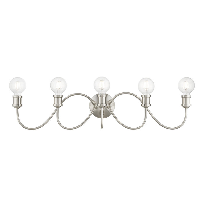 Livex Lighting 16575-91 Five Light Vanity Sconce, Brushed Nickel