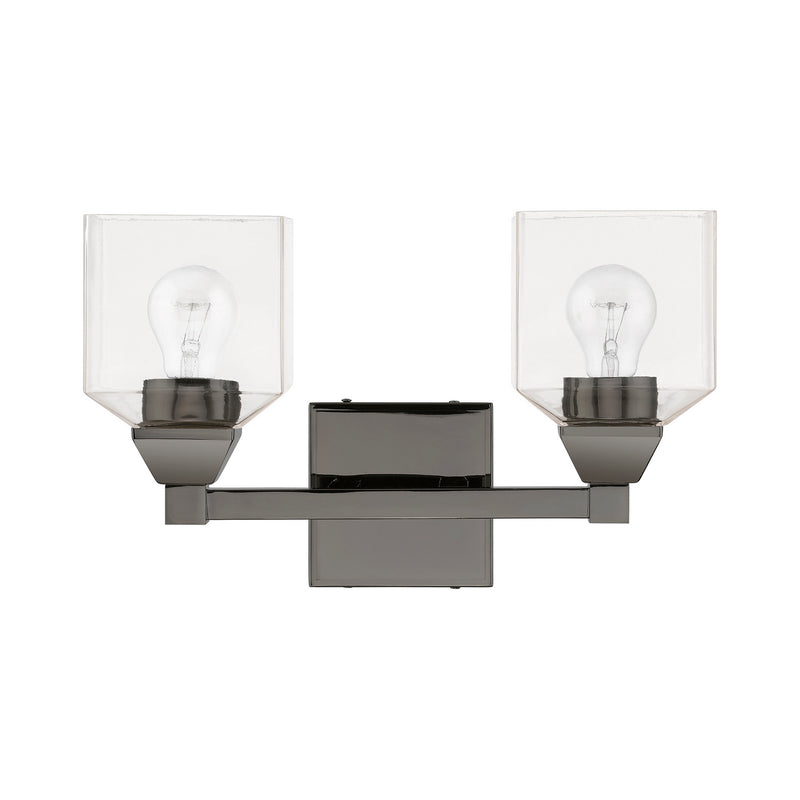 Livex Lighting 16772-46 Two Light Vanity Sconce, Black Chrome