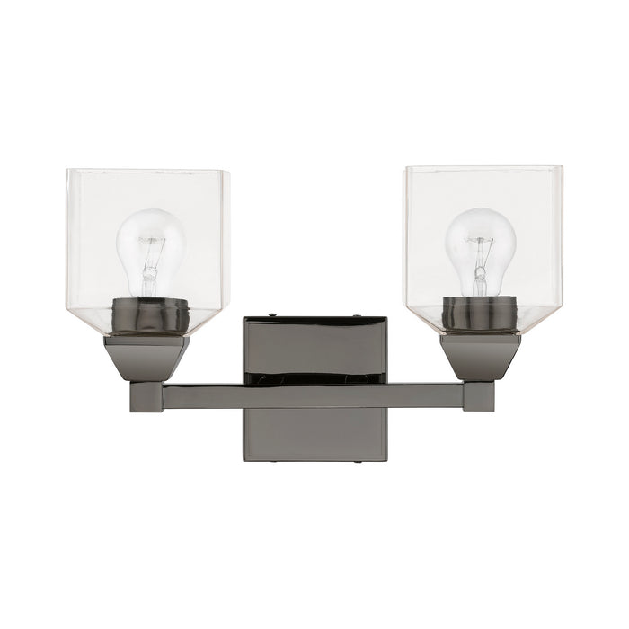 Livex Lighting 16772-46 Two Light Vanity Sconce, Black Chrome