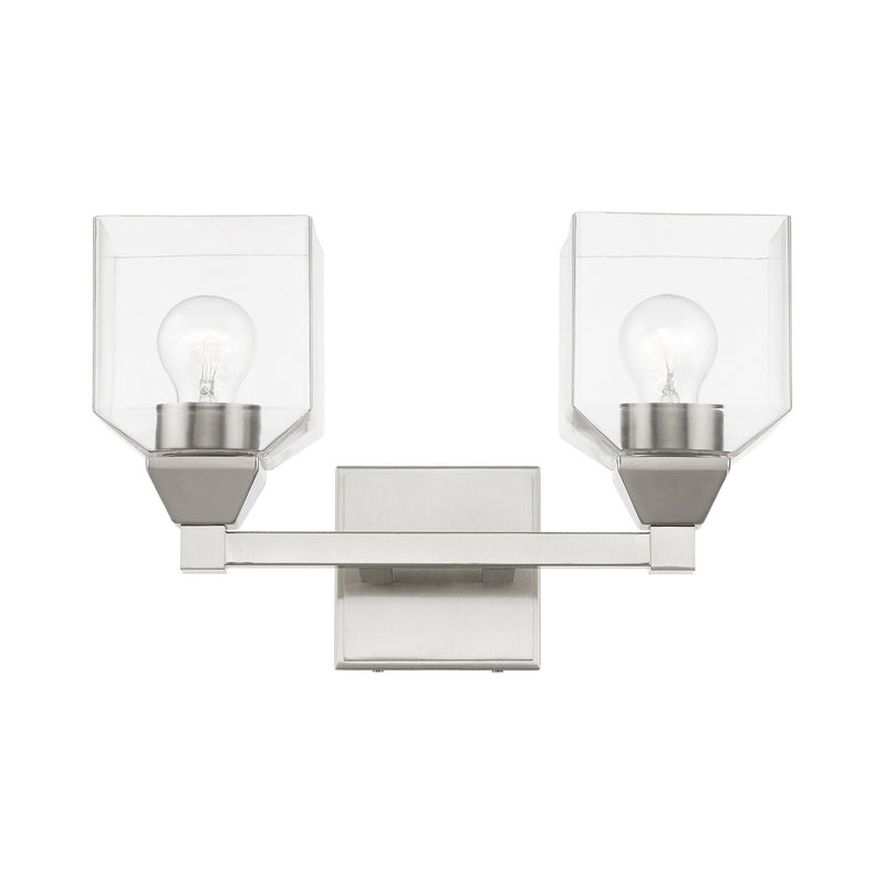 Livex Lighting 16772-91 Two Light Vanity Sconce, Brushed Nickel