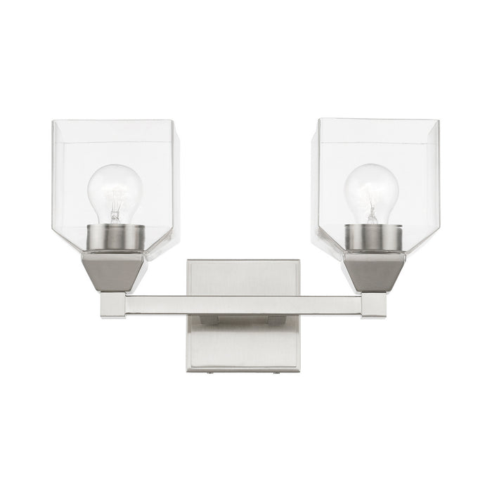 Livex Lighting 16772-91 Two Light Vanity Sconce, Brushed Nickel