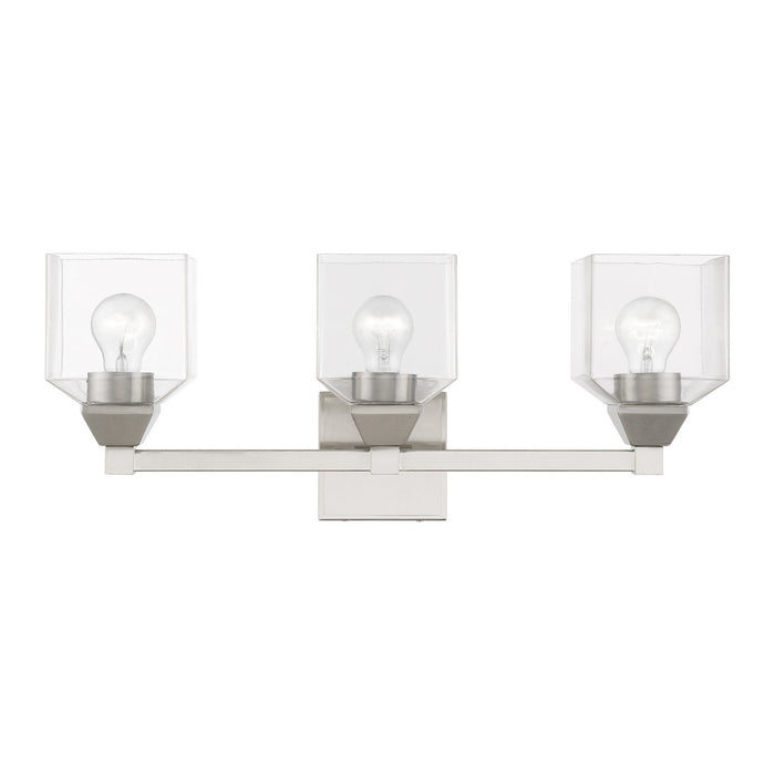 Livex Lighting 16773-91 Three Light Vanity Sconce, Brushed Nickel