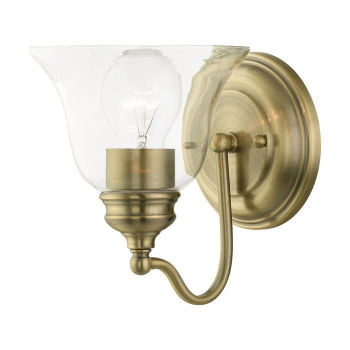 Livex Lighting 16931-01 One Light Vanity Sconce, Antique Brass