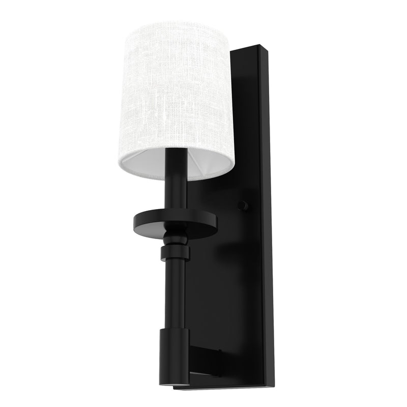 Hunter 19692 One Light Wall Sconce, Matte Black