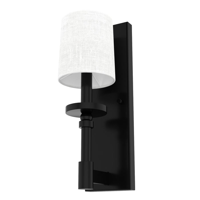 Hunter 19692 One Light Wall Sconce, Matte Black