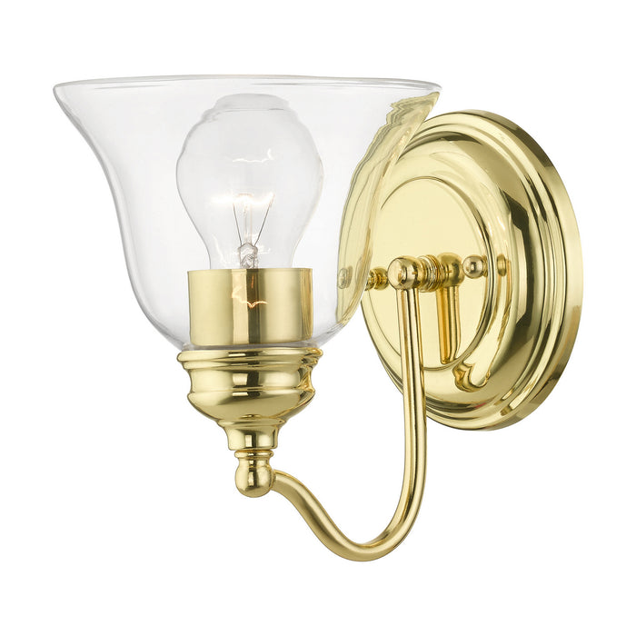 Livex Lighting 16931-02 One Light Vanity Sconce, Polished Brass
