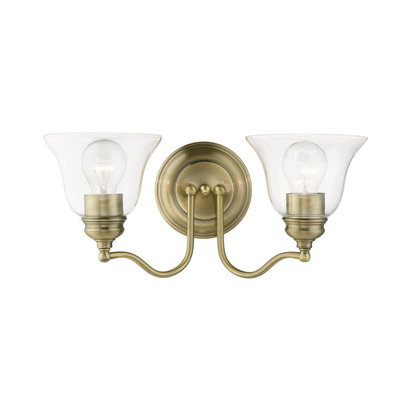 Livex Lighting 16932-01 Two Light Vanity Sconce, Antique Brass