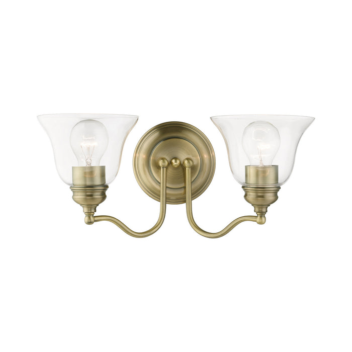 Livex Lighting 16932-01 Two Light Vanity Sconce, Antique Brass