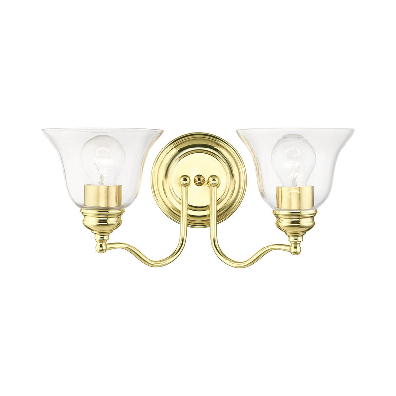 Livex Lighting 16932-02 Two Light Vanity Sconce, Polished Brass