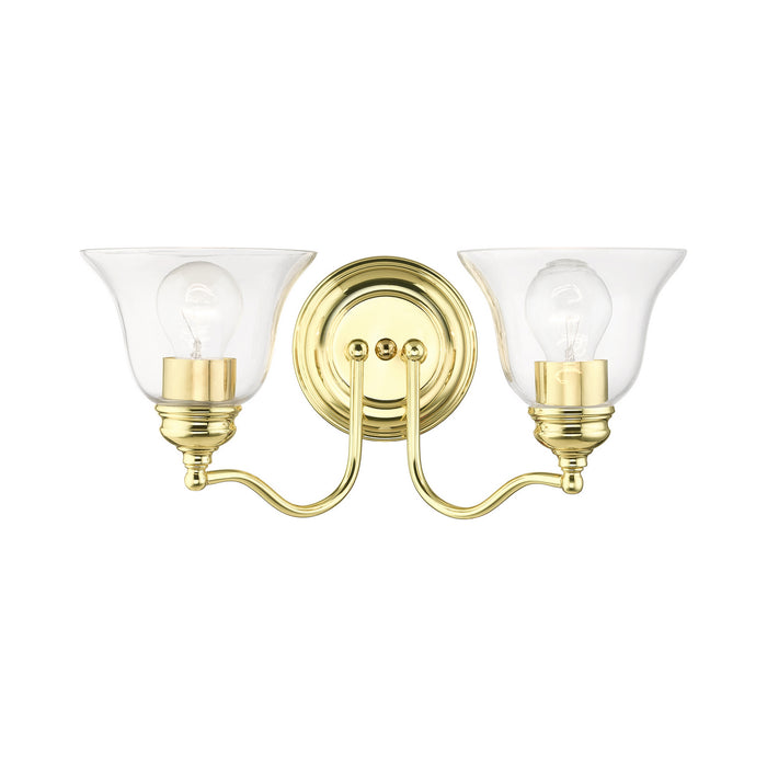 Livex Lighting 16932-02 Two Light Vanity Sconce, Polished Brass