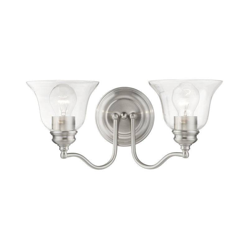 Livex Lighting 16932-91 Two Light Vanity Sconce, Brushed Nickel