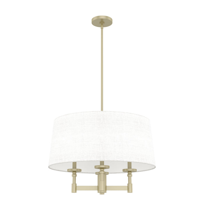 Hunter 19703 Four Light Chandelier, Modern Brass