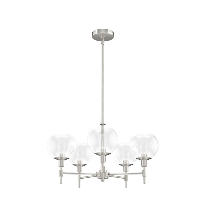 Hunter 19742 Five Light Chandelier, Brushed Nickel