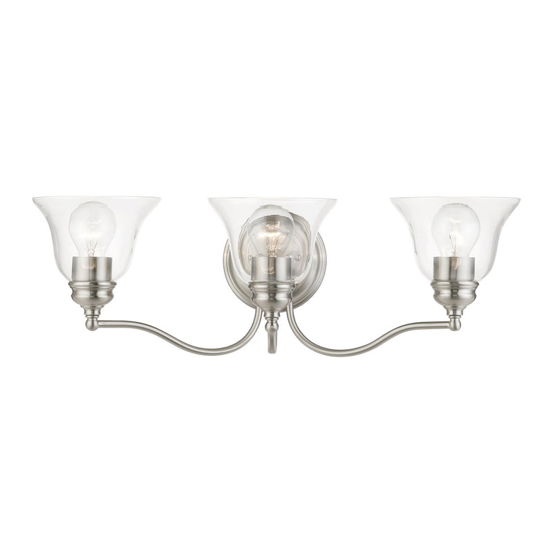 Livex Lighting 16933-91 Three Light Vanity Sconce, Brushed Nickel