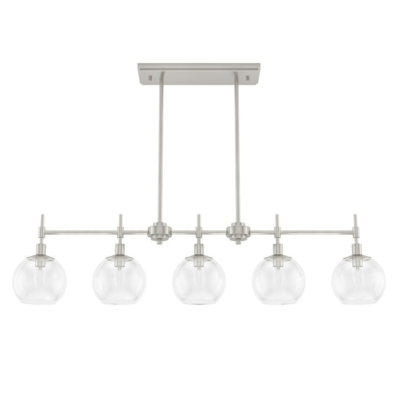 Hunter 19748 Five Light Chandelier, Brushed Nickel