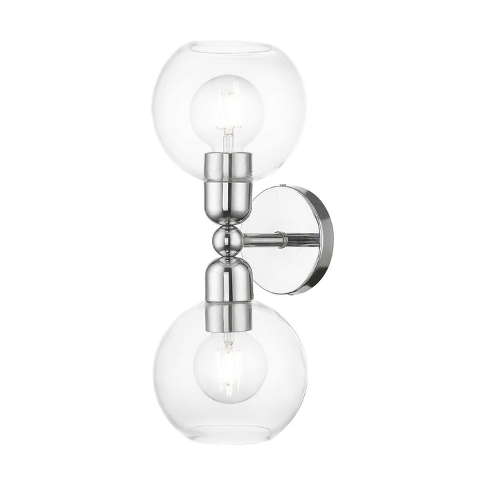 Livex Lighting 16972-05 Two Light Vanity Sconce, Polished Chrome
