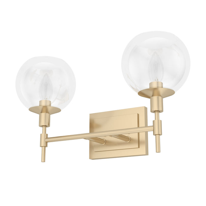 Hunter 19761 Two Light Bathroom Vanity, Alturas Gold