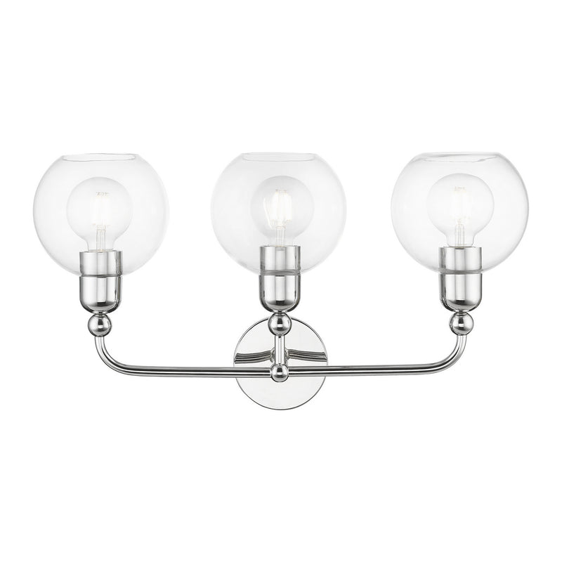 Livex Lighting 16973-05 Three Light Vanity Sconce, Polished Chrome