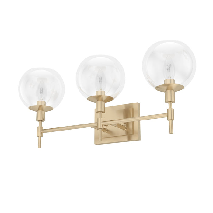 Hunter 19763 Three Light Bathroom Vanity, Alturas Gold