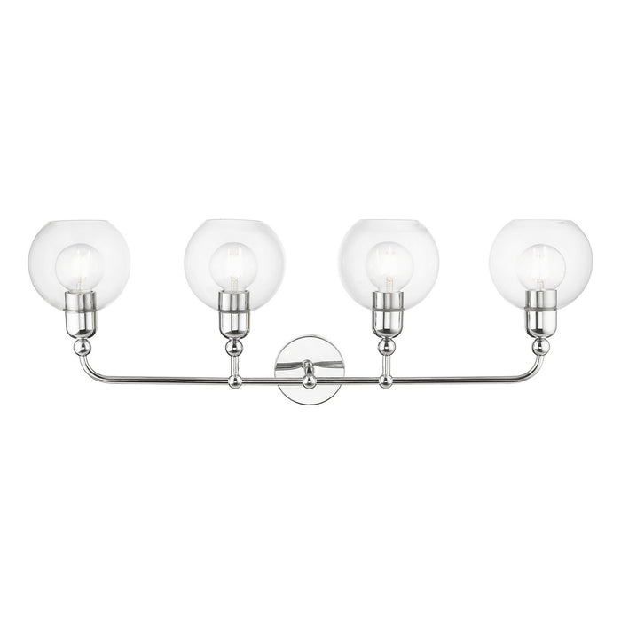Livex Lighting 16975-05 Four Light Vanity Sconce, Polished Chrome