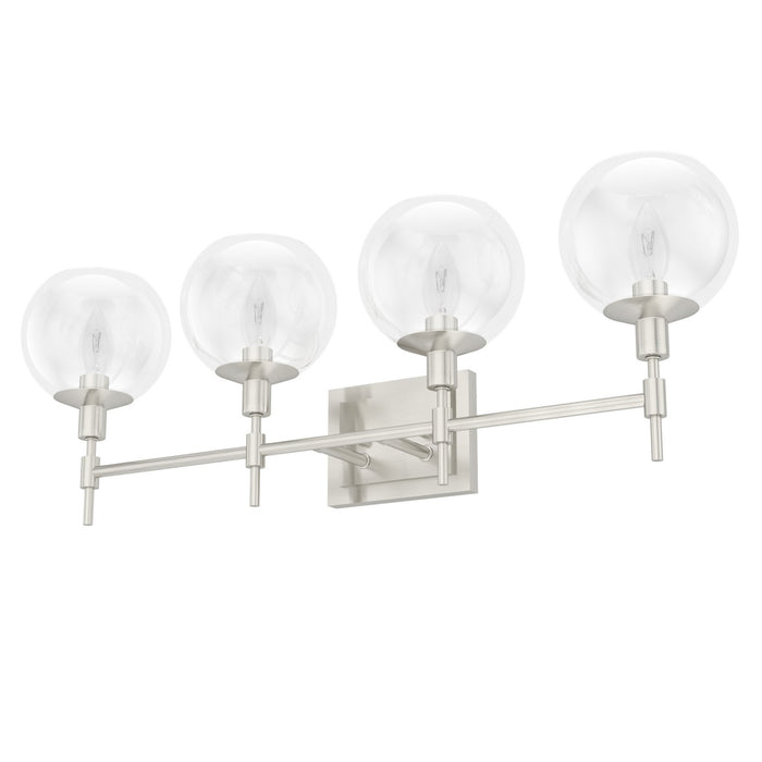 Hunter 19766 Four Light Bathroom Vanity, Brushed Nickel