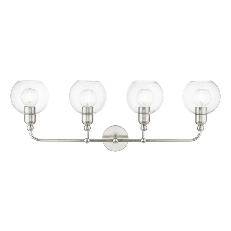 Livex Lighting 16975-91 Four Light Vanity Sconce, Brushed Nickel