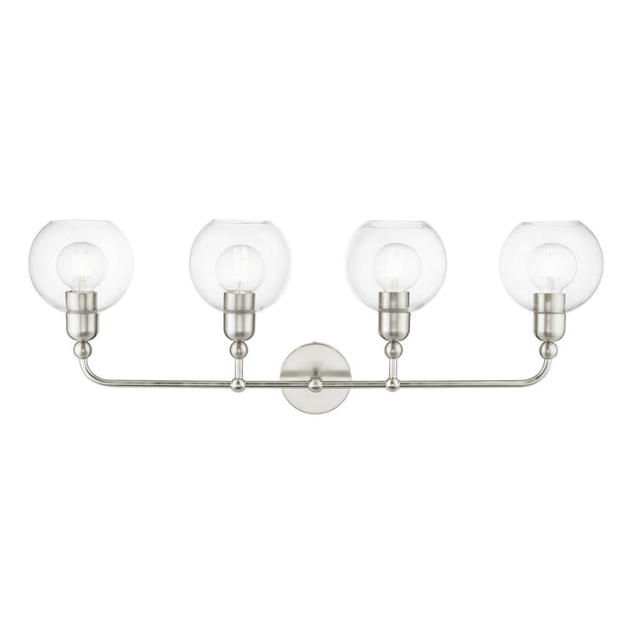 Livex Lighting 16975-91 Four Light Vanity Sconce, Brushed Nickel