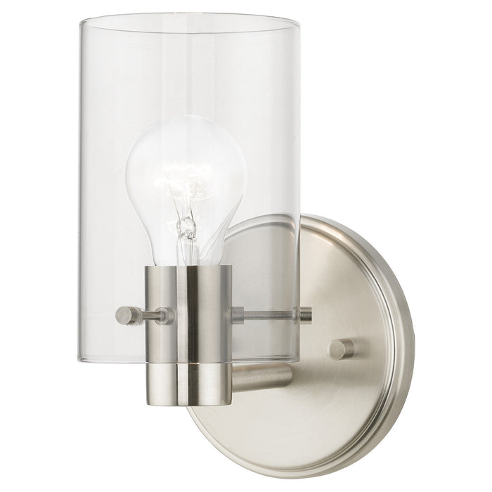 Livex Lighting 17231-91 One Light Wall Sconce, Brushed Nickel