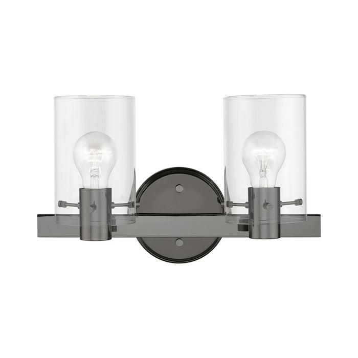 Livex Lighting 17232-46 Two Light Vanity Sconce, Black Chrome