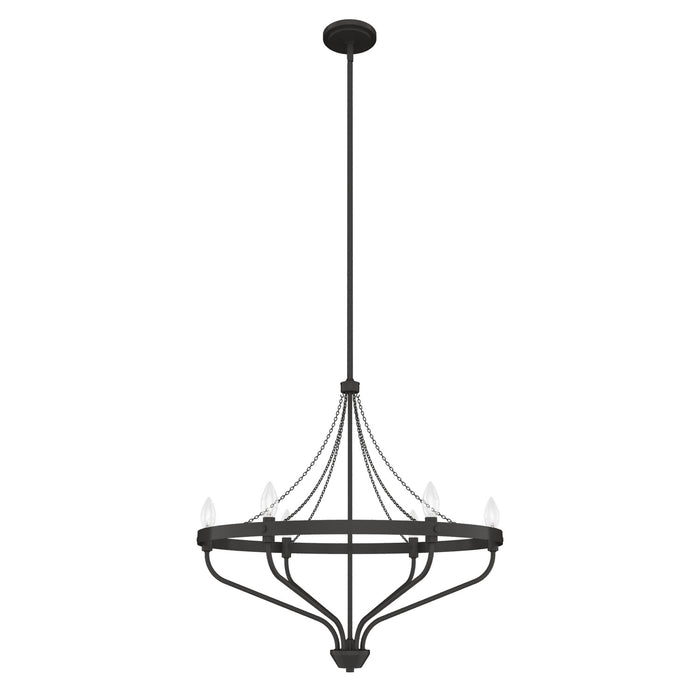Hunter 19795 Six Light Chandelier, Rustic Iron