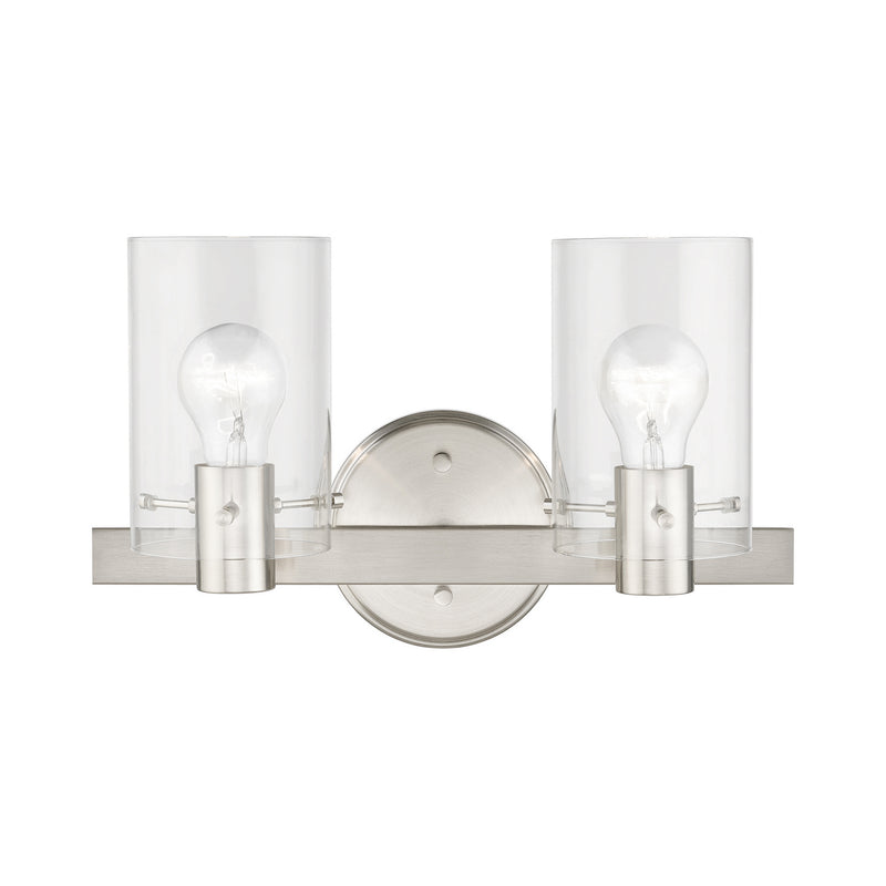 Livex Lighting 17232-91 Two Light Vanity Sconce, Brushed Nickel