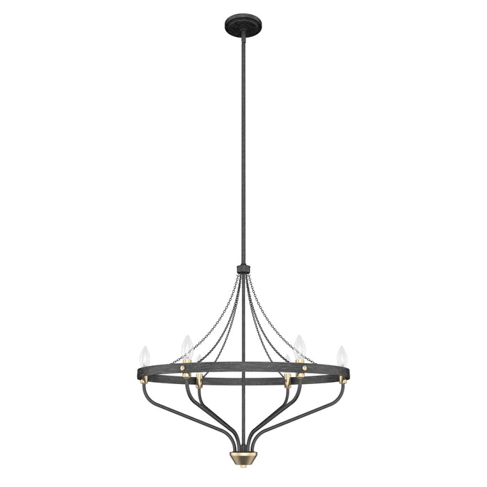 Hunter 19796 Six Light Chandelier, Noble Bronze