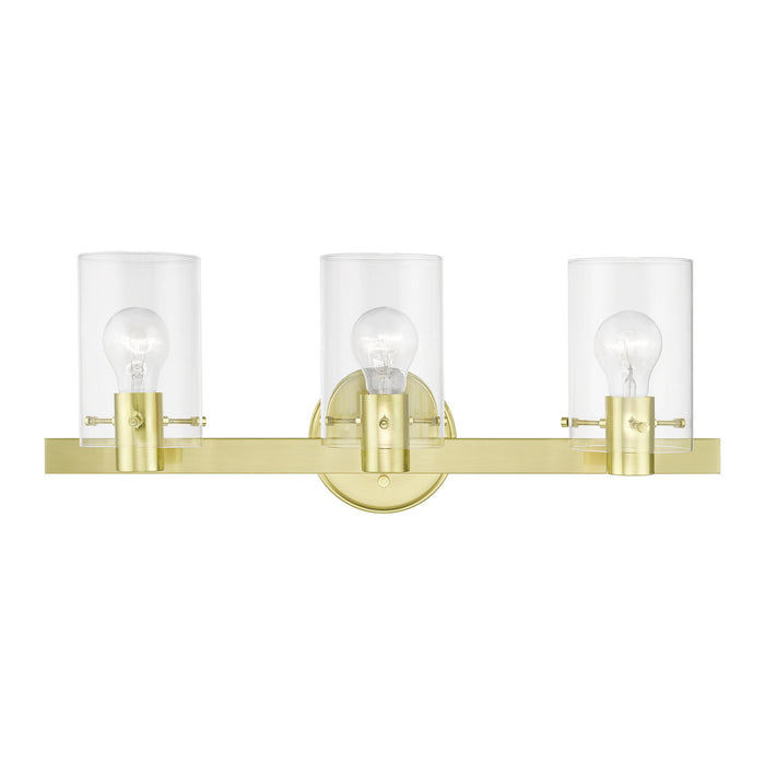 Livex Lighting 17233-12 Three Light Vanity Sconce, Satin Brass