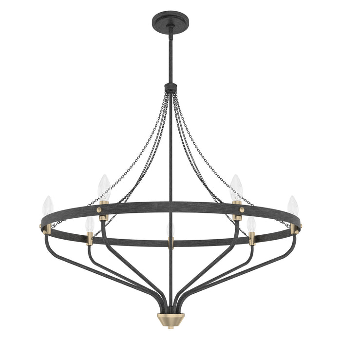 Hunter 19797 Seven Light Chandelier, Rustic Iron