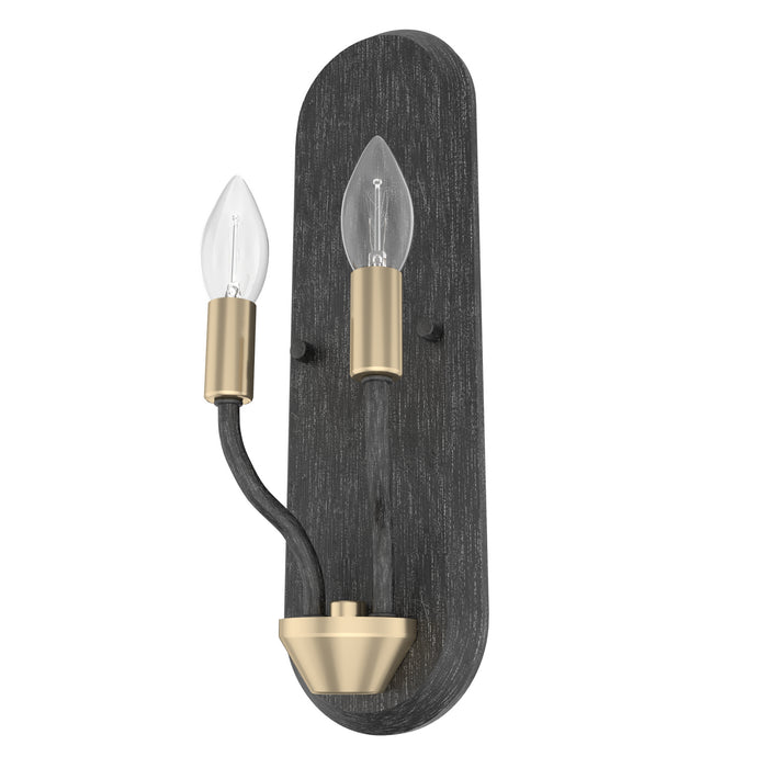 Hunter 19801 Two Light Wall Sconce, Rustic Iron