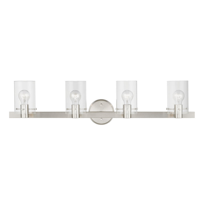 Livex Lighting 17234-91 Four Light Vanity Sconce, Brushed Nickel