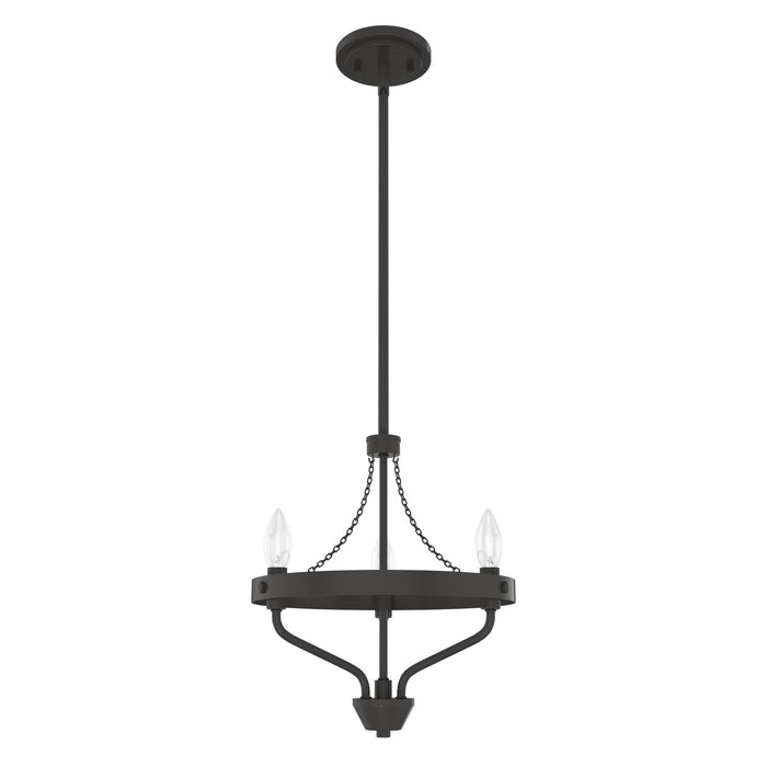 Hunter 19804 Three Light Chandelier, Noble Bronze