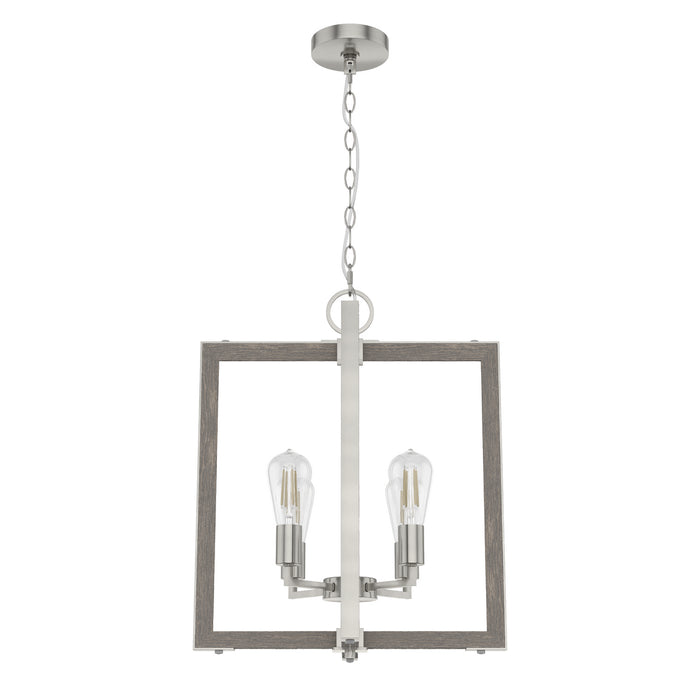 Hunter 19805 Four Light Foyer Pendant, Brushed Nickel