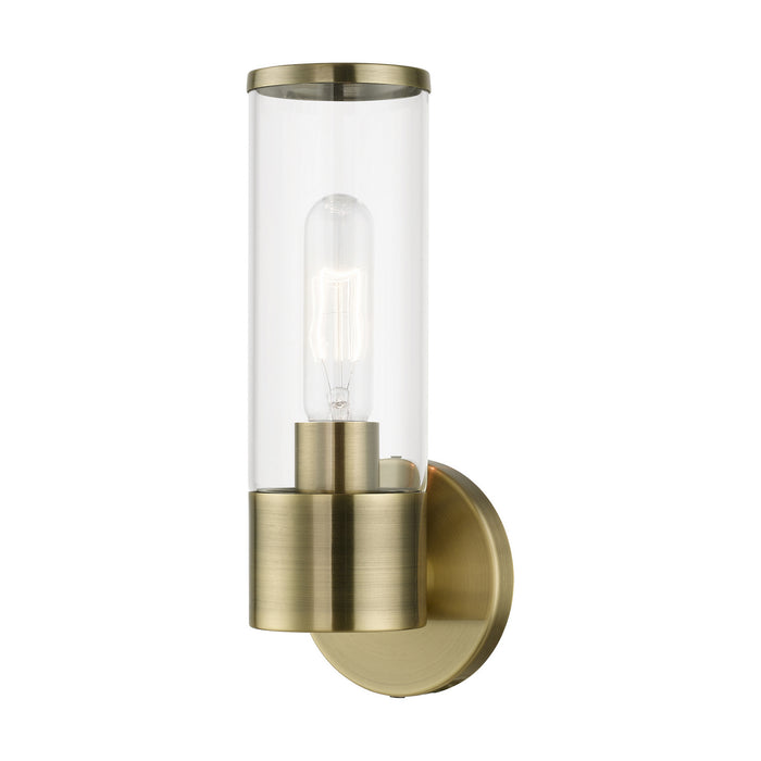 Livex Lighting 17281-01 One Light Wall Sconce, Antique Brass