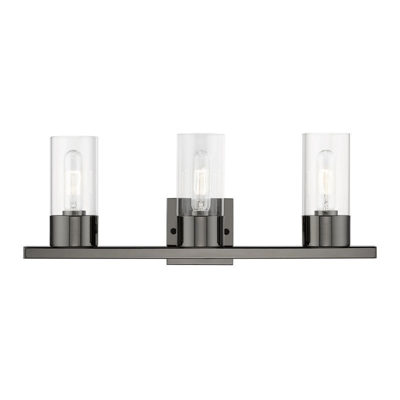 Livex Lighting 17313-46 Three Light Vanity Sconce, Black Chrome