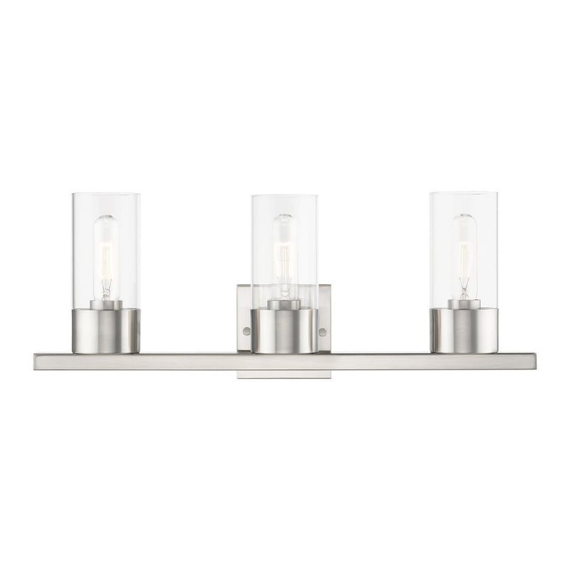 Livex Lighting 17313-91 Three Light Vanity Sconce, Brushed Nickel
