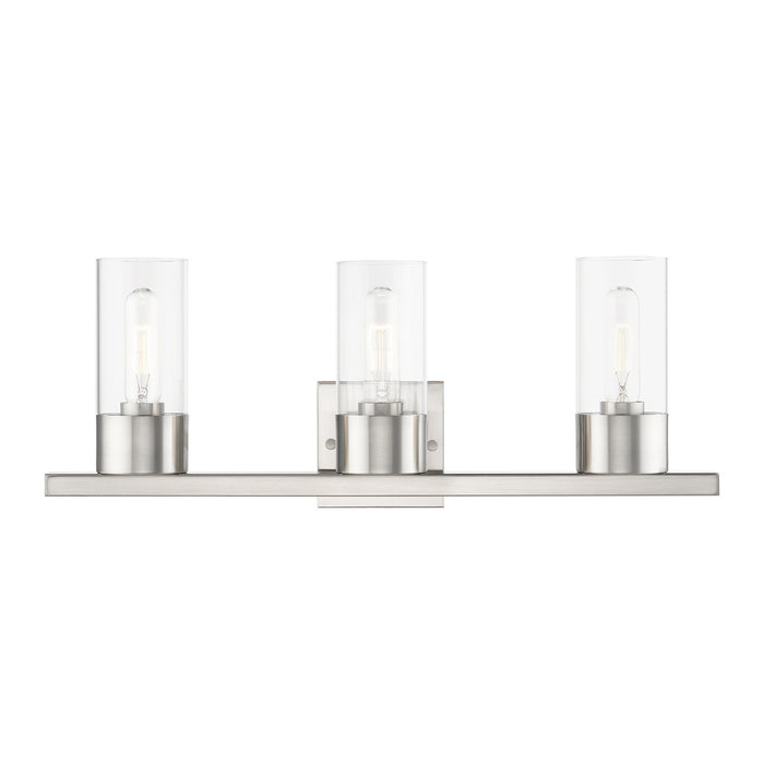 Livex Lighting 17313-91 Three Light Vanity Sconce, Brushed Nickel