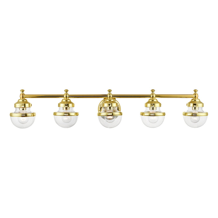 Livex Lighting 17415-02 Five Light Vanity Sconce, Polished Brass