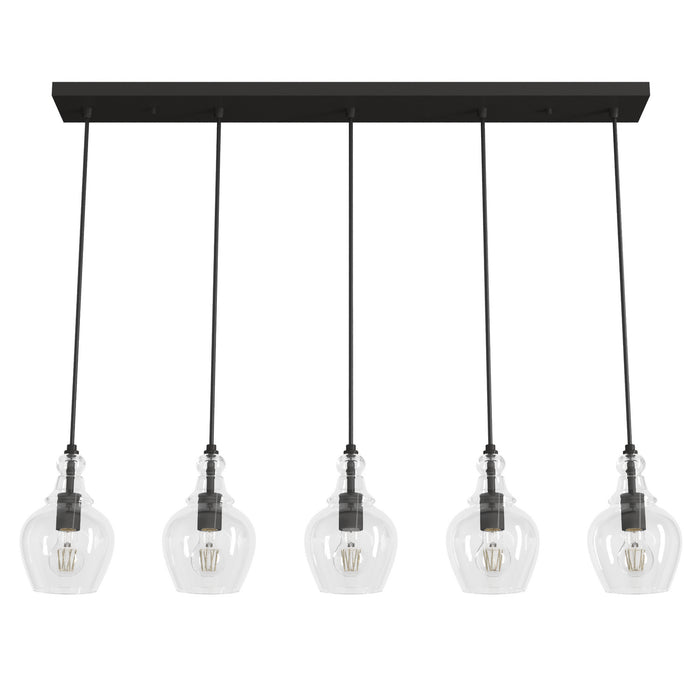 Hunter 19993 Five Light Linear Cluster, Noble Bronze